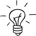 light bulb idea icon