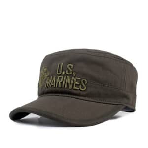 us marines flat top cap