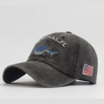 black USA fishing cap