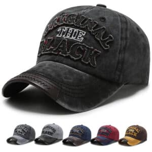 the black baseball cap