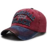red the black baseball cap