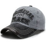 grey the black baseball cap