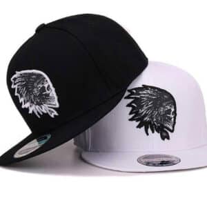 Indian embroidered flat-edge cap