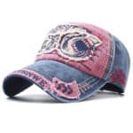 red denim shark embroidered baseball cap