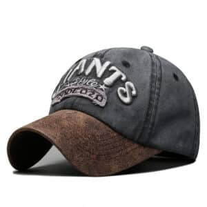 washed denim baseball cap
