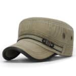 green distressed denim cap