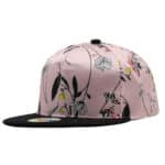 floral hipster flat edge cap