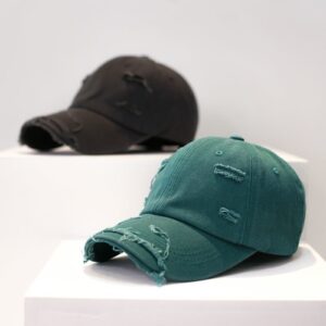 ripped plain baseball hat