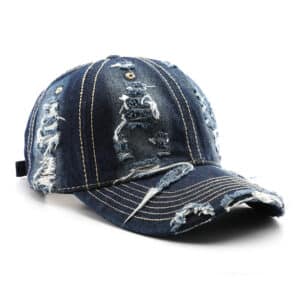 ripped jeans baseball cap