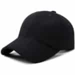 black solid color woolen baseball cap