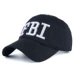 black fbi cotton baseball cap